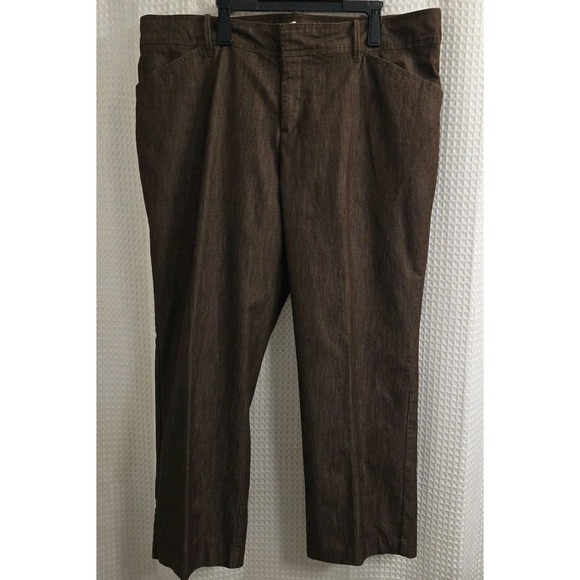 Lee Pants - Lee Natural Fit Just Below The Waist Brown Womens 24 Dress Pants